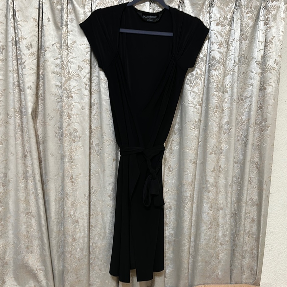 Black Wrap Dress Foldable Wrinkle Resistant Travel Perfect Wearable